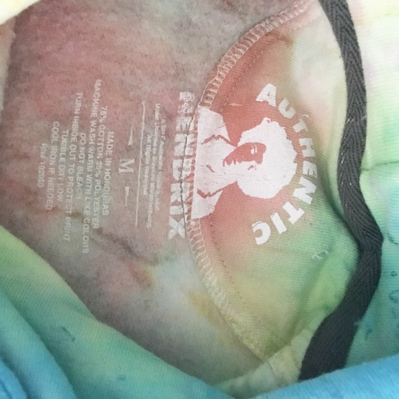 Authentic Jimi Hendrix Tie Dye Hoodie Womens M - Picture 3 of 4